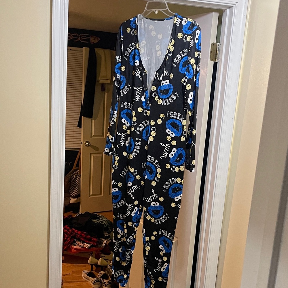 Cookie Monster Black and Blue Jumpsuit
